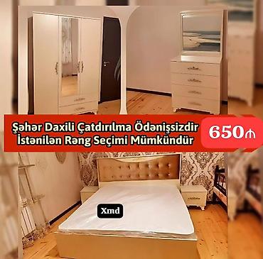 Yataq otağı mebel dəsti Tərkibi: - 2 tumbalı iki nəfərlik çarpayı