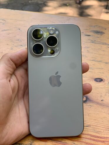 islenmis telvizor: IPhone 15 Pro, 128 ГБ, Natural Titanium, Face ID