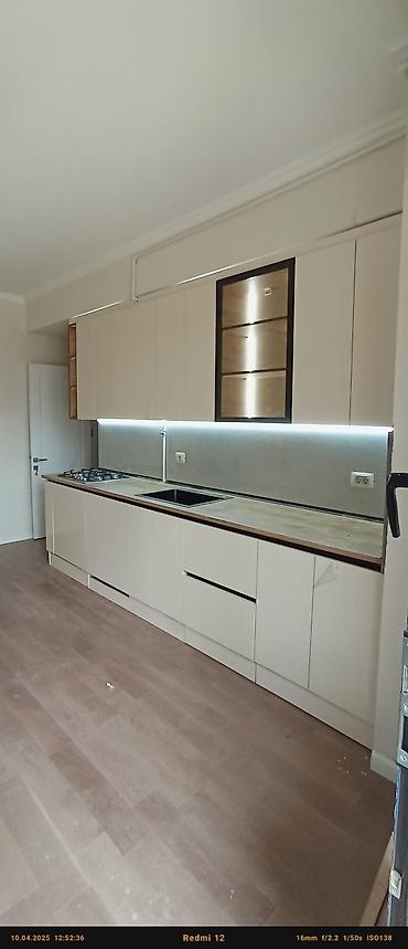 metbex refi: Mətbəx mebeli dəsti – müasir minimal dizayn - Rəng: açıq bej — 1