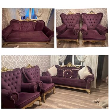 Qonaq otağı dəstləri: İşlənmiş, Divan, 2 kreslo
