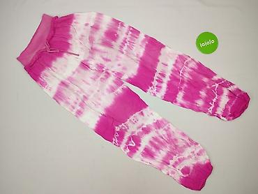 aladynki: Spodnie damskie typu harem/boho, tie-dye różowo-białe - Fason: luźne — 2