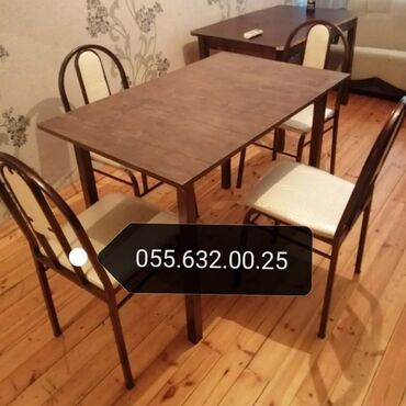 Sifarişlə masa və oturacaq dəstləri: Stol stul desti var. Fabrikdən birbaşa satiş. Modellər coxdur Rəng — 27