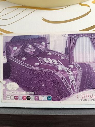 bənovşəyi gullər: Mona Home Textile – Güllüəlli dəst (Kod No: 11620) Zərif naxışlarla — 1