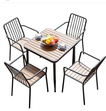 Bağ, çöl masa və oturacaq dəstləri: Metal EN MMC olaraq istədiyiniz forma və ölçüde demir işlerinin — 5