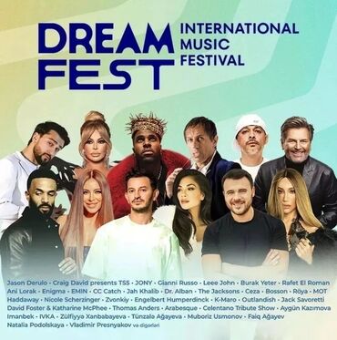 İdman və istirahət: Dream Fest Fanzona biletlər 26 iyul 70 AZN
28 iyul 60 AZN MPR