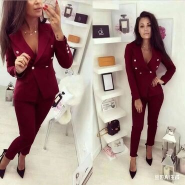 Kompleti: Elegantno žensko odelo – sako i pantalone Veličina S, M, L - Model — 1