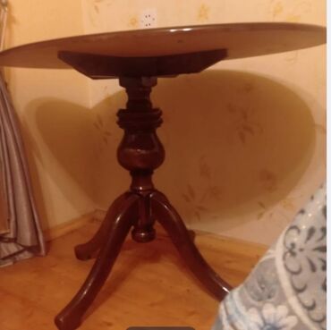 стол кухонный: Журнальный стол, Нераскладной, Дерево, Круглый стол