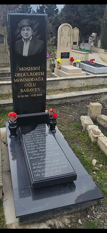 Başqa xidmətlər: Qara və ağ mərmər/granitdən qəbirüstü abidələrin hazırlanması xidməti — 2