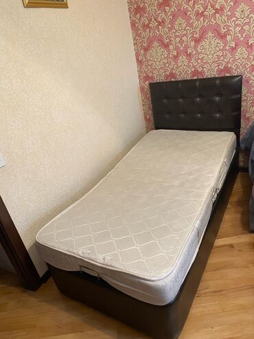 kravatlar qiymeti: Б/у, Односпальная кровать, С подъемным механизмом, С матрасом, Без выдвижных ящиков, Турция