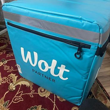 Оборудование для ресторанов, кафе: Wolt Partner termo çatdırılma çantası - Rəng: göy (Wolt loqolu) — 8