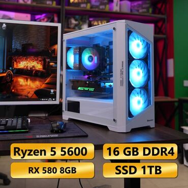 ddr3l 8gb: Компьютер, ядер - 6, ОЗУ 16 ГБ, Для несложных задач, Новый, AMD Ryzen 5, AMD Radeon RX 580, SSD