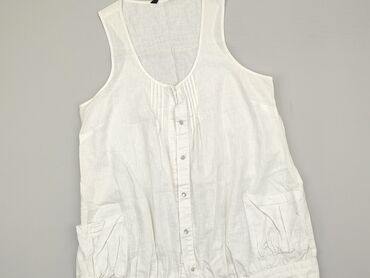 biała lniana spódnice: Bluzka Damska, F&F, XL, stan - Dobry