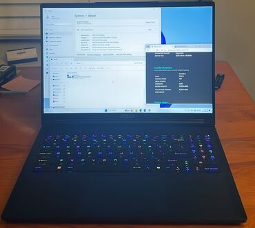 Noutbuk və netbuklar: İşlənmiş MSI, 16 ", Intel Core i9, 1 TB