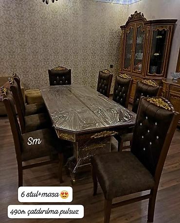 barokko: Qonaq otağı üçün, Yeni, Açılmayan, Dördbucaq masa, 6 stul — 1
