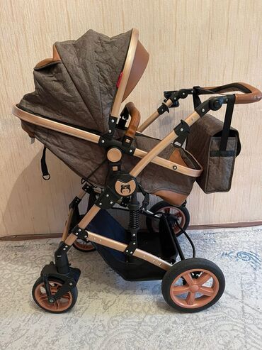 коляска baby trend: Коляска, цвет - Коричневый, Б/у