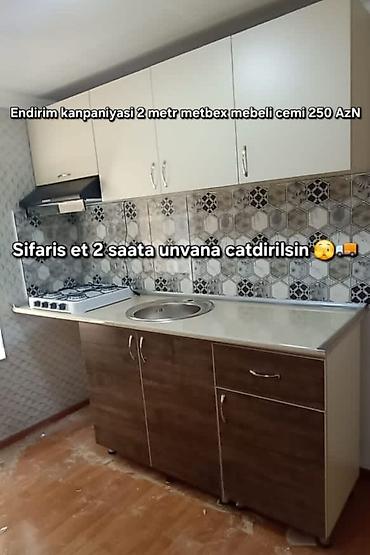 &Sara Hal hazirda metbex mebellerimiz endirimle 280 azn deil cemi