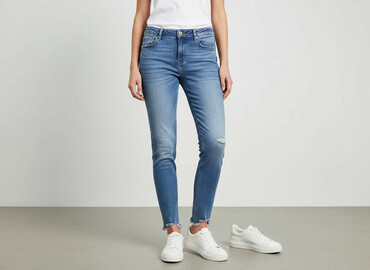 zara mom fit jeans z1975: Jeansy damskie, rozmiar M