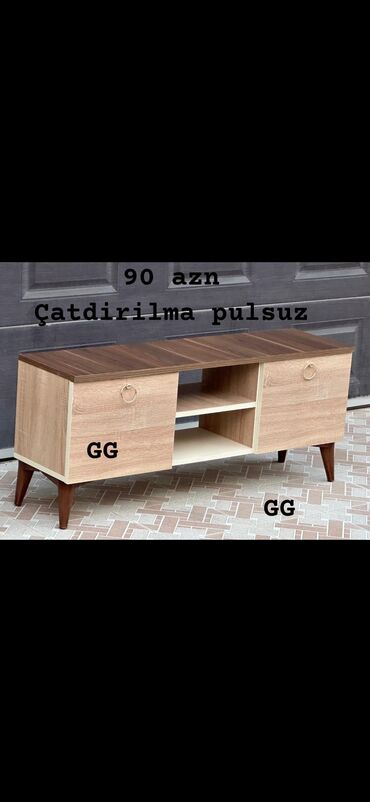 стулья под заказ: Yeni ve sifarişle TV_STEND 90_azn Olçü 1.20×33×52 Material:Laminat
