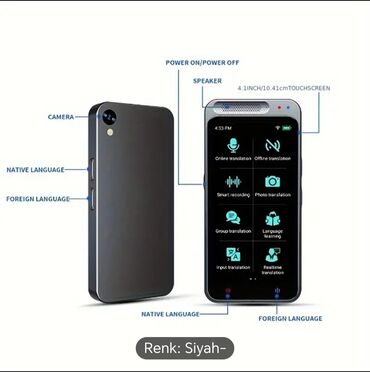 Mobil telefonlar üçün digər aksesuarlar: Agilli tercume cihazi hem online hem offline dilleri