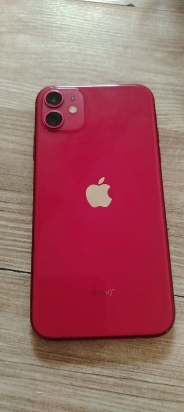 Apple iPhone: IPhone 11, 64 GB, Qırmızı, Barmaq izi, Face ID, Hissə-hissə ödəniş