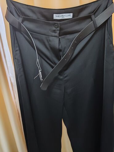 женские брюки 48 размера: Классические, Широкие, Средняя талия, Турция, Осень-весна