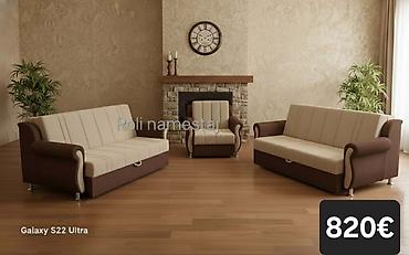 Stilske garniture: Komplet tapaciranih garnitura za dnevni boravak – moderan Chesterfield — 7