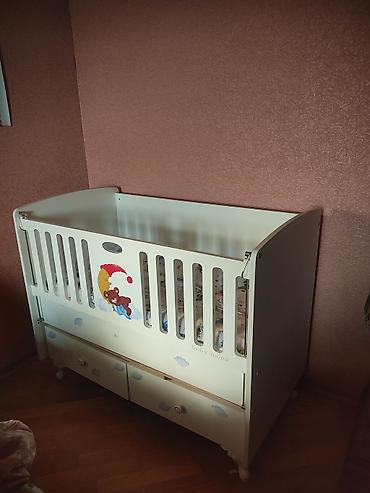 Beşiklər: Uşaq çarpayısı – “Baby Mood” model - Rəng: ağ, bulud və ay üzərində — 1