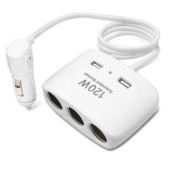 Tuning oprema: Razdelnik auto upaljača 120w Razdelnik za upaljač za kola sa tri — 1