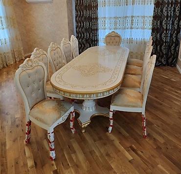 Sifarişlə masa və oturacaq dəstləri: Dördbucaq masa, Qonaq otağı üçün, 10 nəfər, Açılan, Türkiyə, Zəmanətli — 8