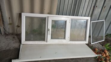 изготовление пластика: Пластиковое готовое окно, Форточка, 64 * 150, Б/у, Без установки