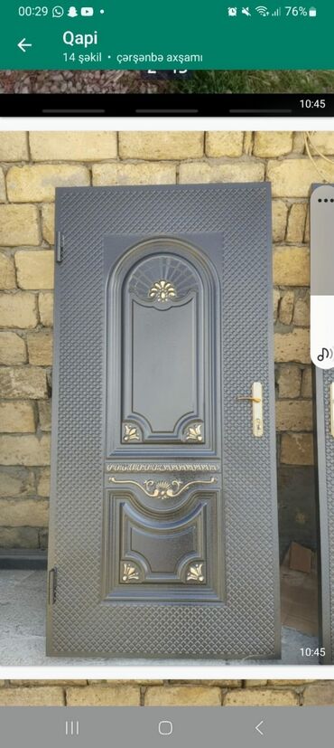 Giriş qapıları: Yeni Giriş qapısı 90x205 sm Zamok və çərçivə ilə, Zəmanətli, Ödənişli quraşdırma, Ödənişli çatdırılma, Rayonlara çatdırılma — 27