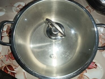 Tava-qazan dəstləri: Qazan, rəng - Boz, Paslanmayan polad — 4