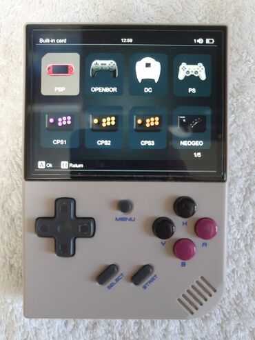 соник 3: Портативная игровая ретро-консоль Anbernic RG35XX Plus в сером