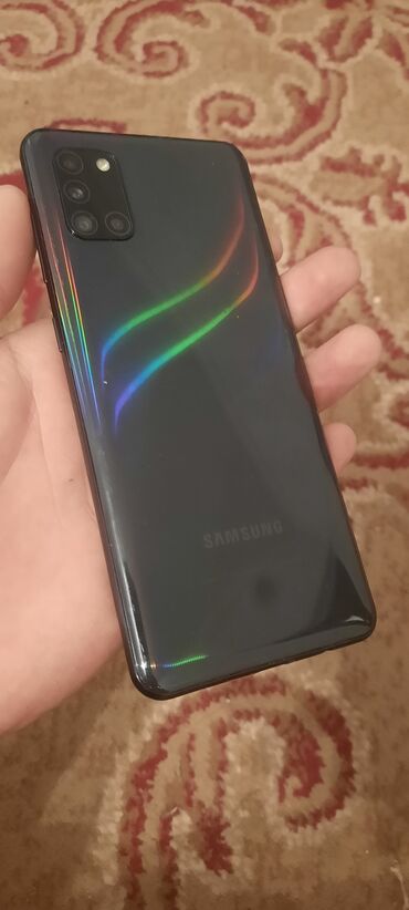 samsung bu telefon: Samsung Galaxy A31, Колдонулган, 128 ГБ, түсү - Кызгылт көк, 2 SIM