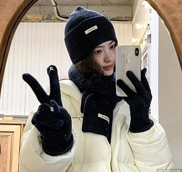 пряжа alize puffy: Шарф, Новый, Унисекс, цвет - Красный — 6