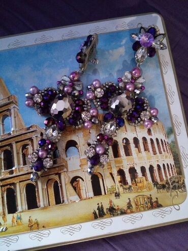 new yorker serbia: Clip-on earrings, Handmade, Material: Beads