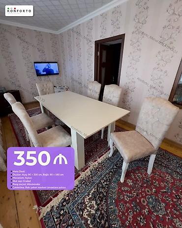 Masa dəsti – açılan mexanizmlə - Ölçülər: açıq 90×200 sm, bağlı
