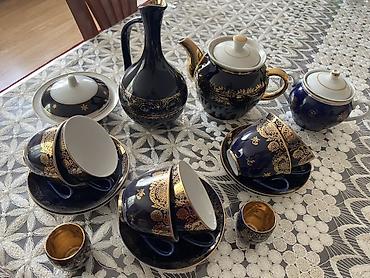 fırst class cay: Çay dəsti, rəng - Göy, Farfor, 6 nəfərlik — 3