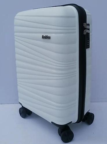 Putni koferi i torbe: Ručni kofer na točkiće – beli, tvrda školjka - Materijal: tvrda — 8