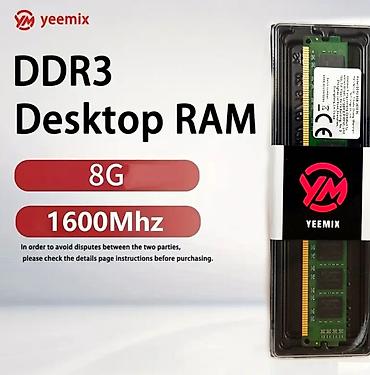 ram ddr 3 msi: Operativ yaddaş (RAM) 8 GB, 1600 Mhz, DDR3, PC üçün, Yeni — 1