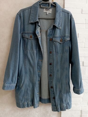 Джинсовые куртки: Джинсовая куртка, Свободная модель, Осень-весна, Удлиненная модель, XL (EU 42)