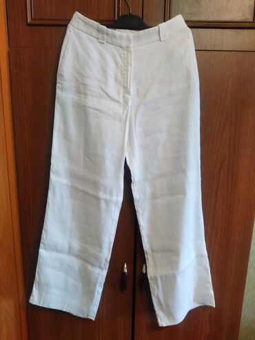 женские черные брюки: Брюки Massimo Dutti, S (EU 36), цвет - Белый