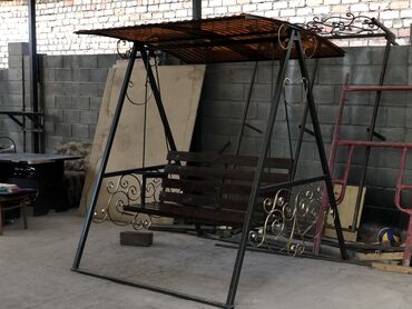 станок для мебель: Бакча селкинчеги Металл, Жөлөнгүчү менен, Чатыры менен