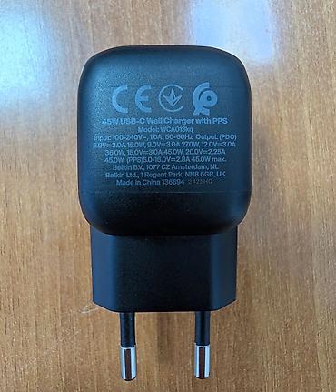 type: Сетевое зарядное устройство Belkin 45W USB-C с PPS - Модель: WCA013Kq — 3