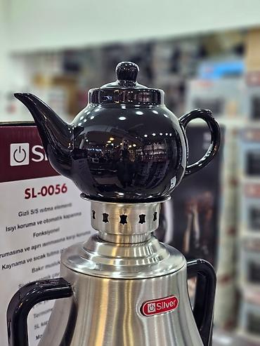 ucuz samavarlar: Elektrikli samovar silver model: sl-0056 elektri̇k semaver 5l — 6