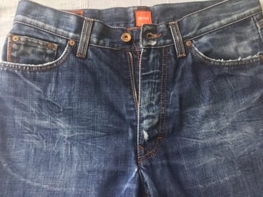 muske pantalone canda: Farmerke Hugo Boss, L (EU 40), bоја - Tamnoplava