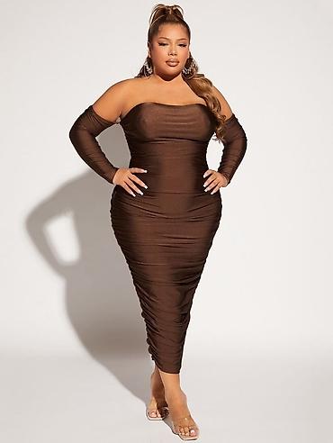 Haljine: Duge haljine sa elastinlm. Crna,plava,boja kajsije,zuta,svetlo — 9