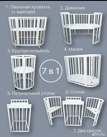 кроватка 7 в 1: Трансформируемая детская кроватка 7-в-1, белая. Функции и — 3
