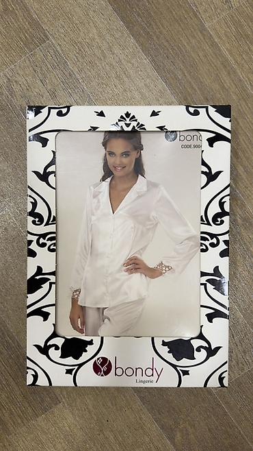 ev paltari: Bondy Lingerie qadın pijama dəsti – model 9004, rəng: ekru (açıq — 1