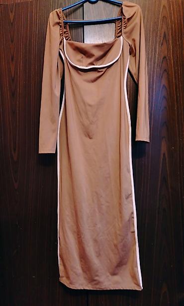crne rolke: Ženske haljine – set od 4 modela 1) Elegantna bež maxi haljina - Dugi — 4